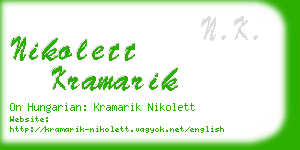 nikolett kramarik business card